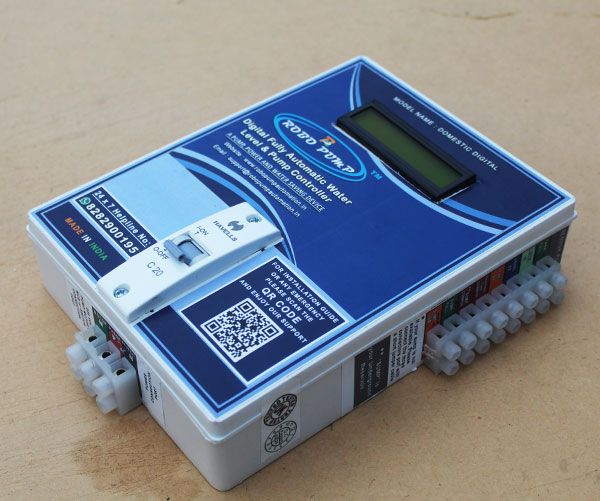 automatic water level and pump controller for domestic users digital model