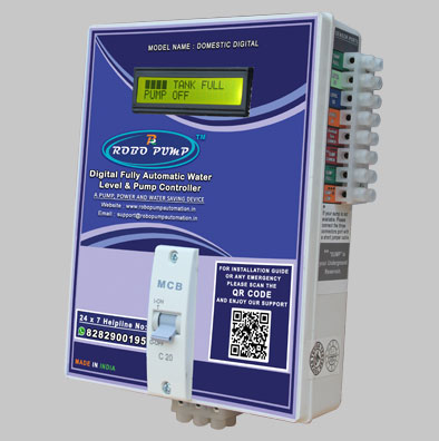 automatic water level and pump controller for domestic users digital model