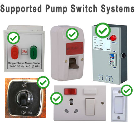 automatic water level and pump controller supported switches